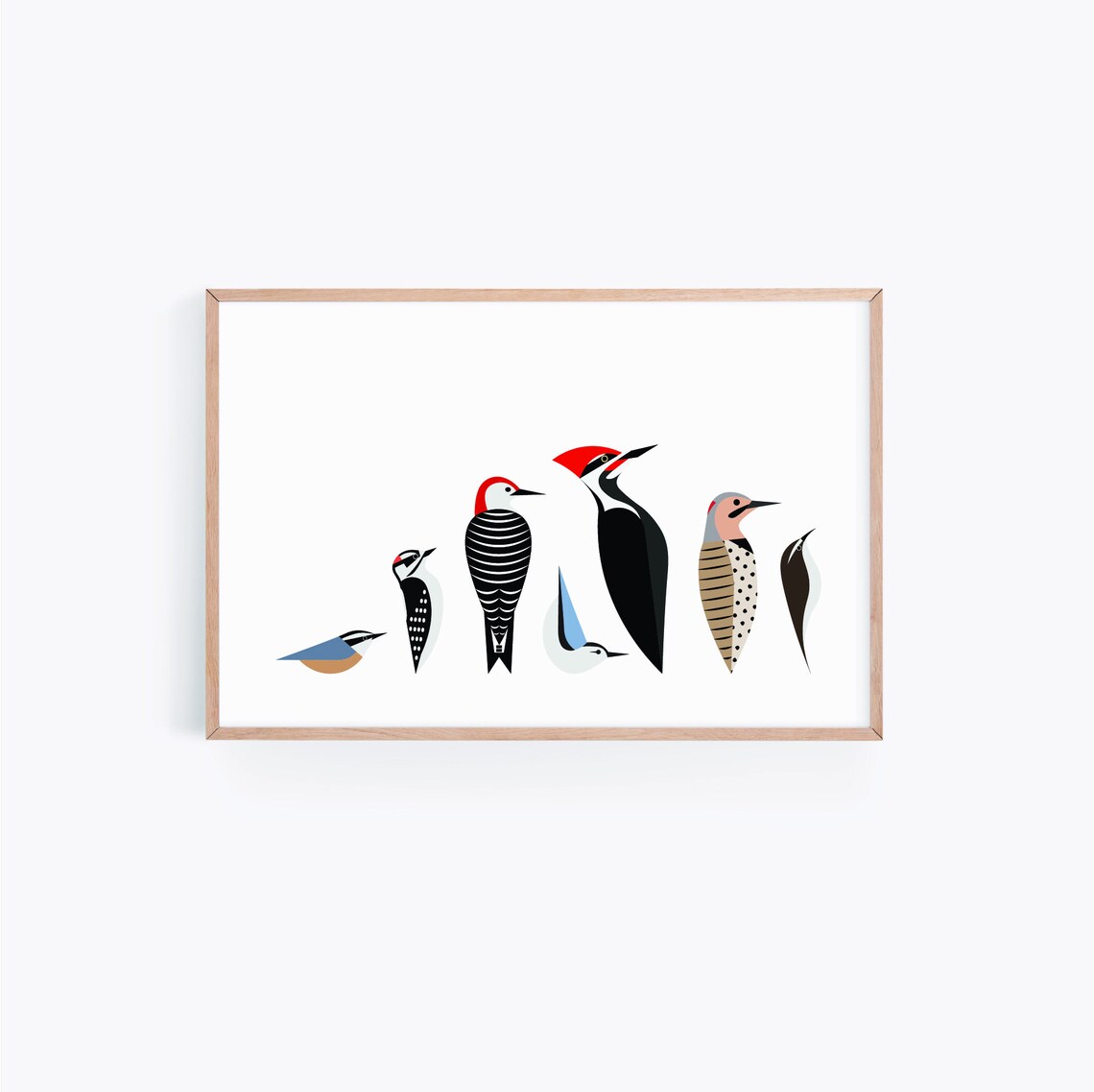 Tree Clinging Birds Poster