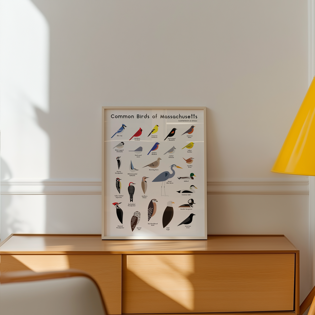 Massachusetts Birds Print