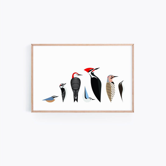 Tree Clinging Birds Giclée Print