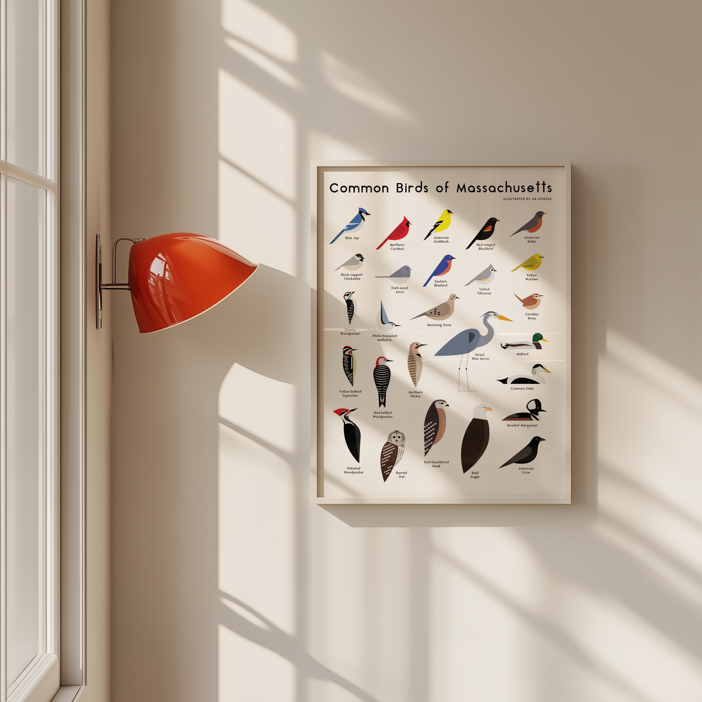 Massachusetts Birds Print