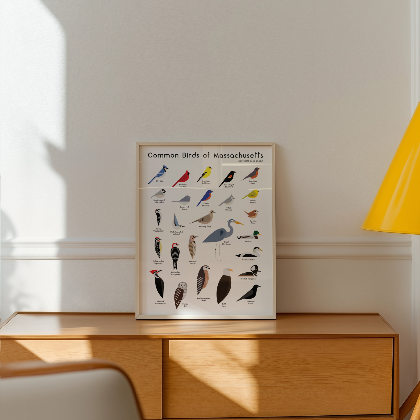 Massachusetts Birds Print